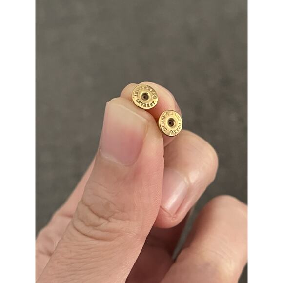 Vintage Yves Saint Laurent Gold YSL Green Enamel Starburst 80s Style RARE Studs - Picture 6 of 10